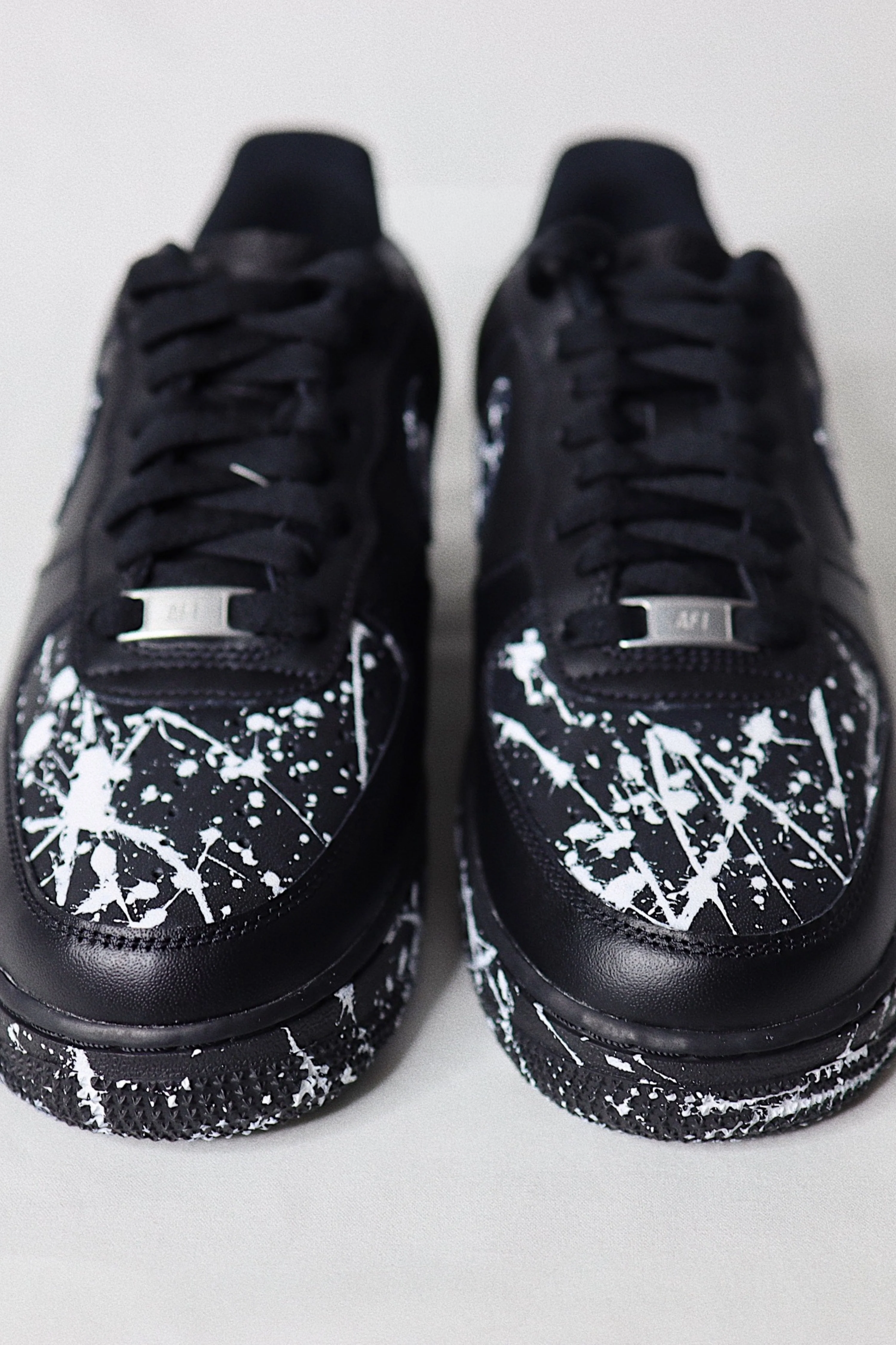 Black AF1 - Paint Splatter Design