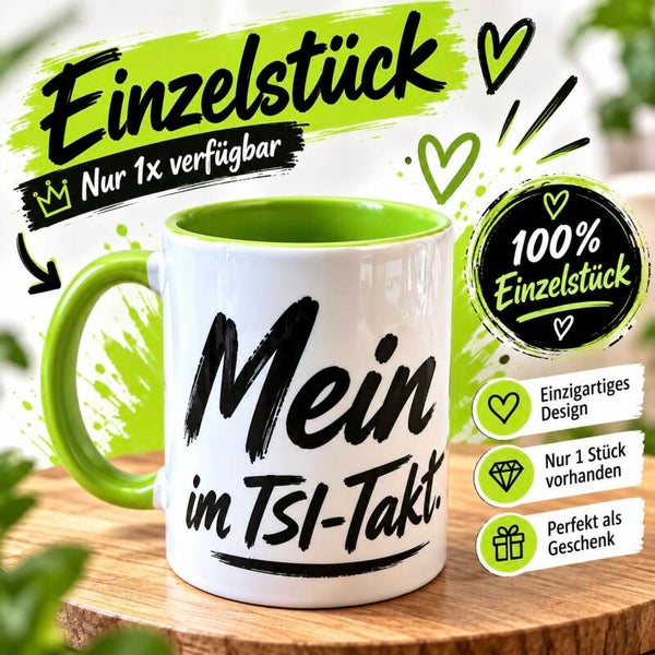 Limitiert - Mein Herz schlägt im TSI-Takt - Grün/Weis