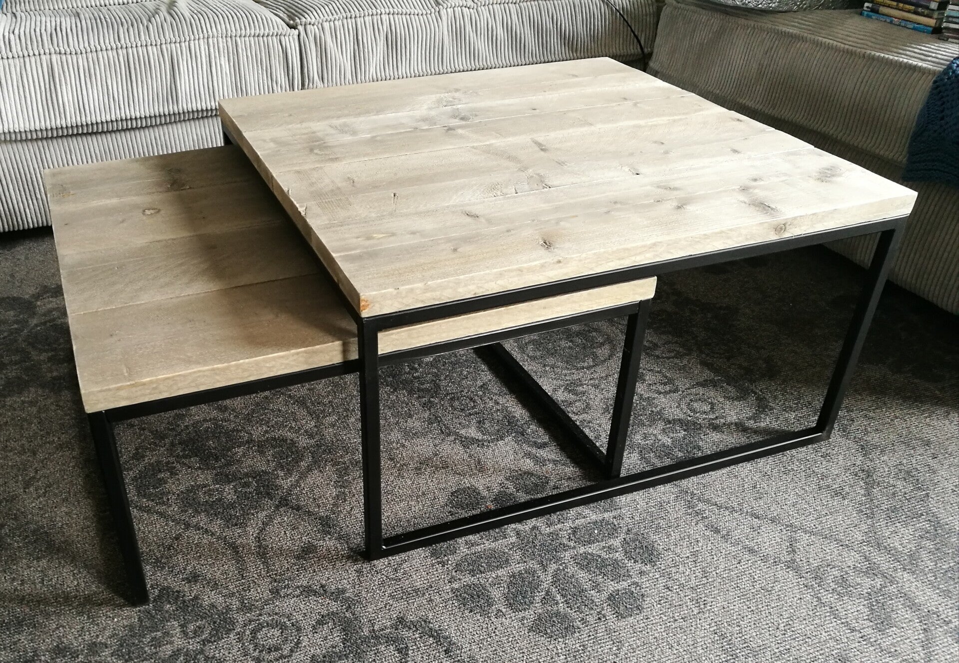 Salontafel duo U-frame metaal