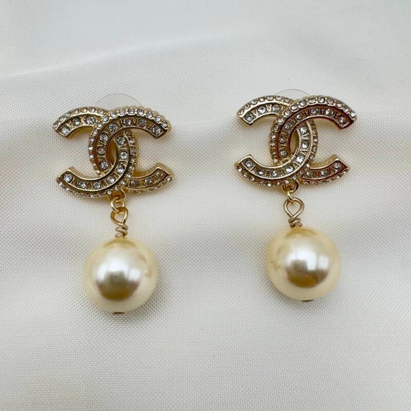 Orecchini Perla Brillantini CC