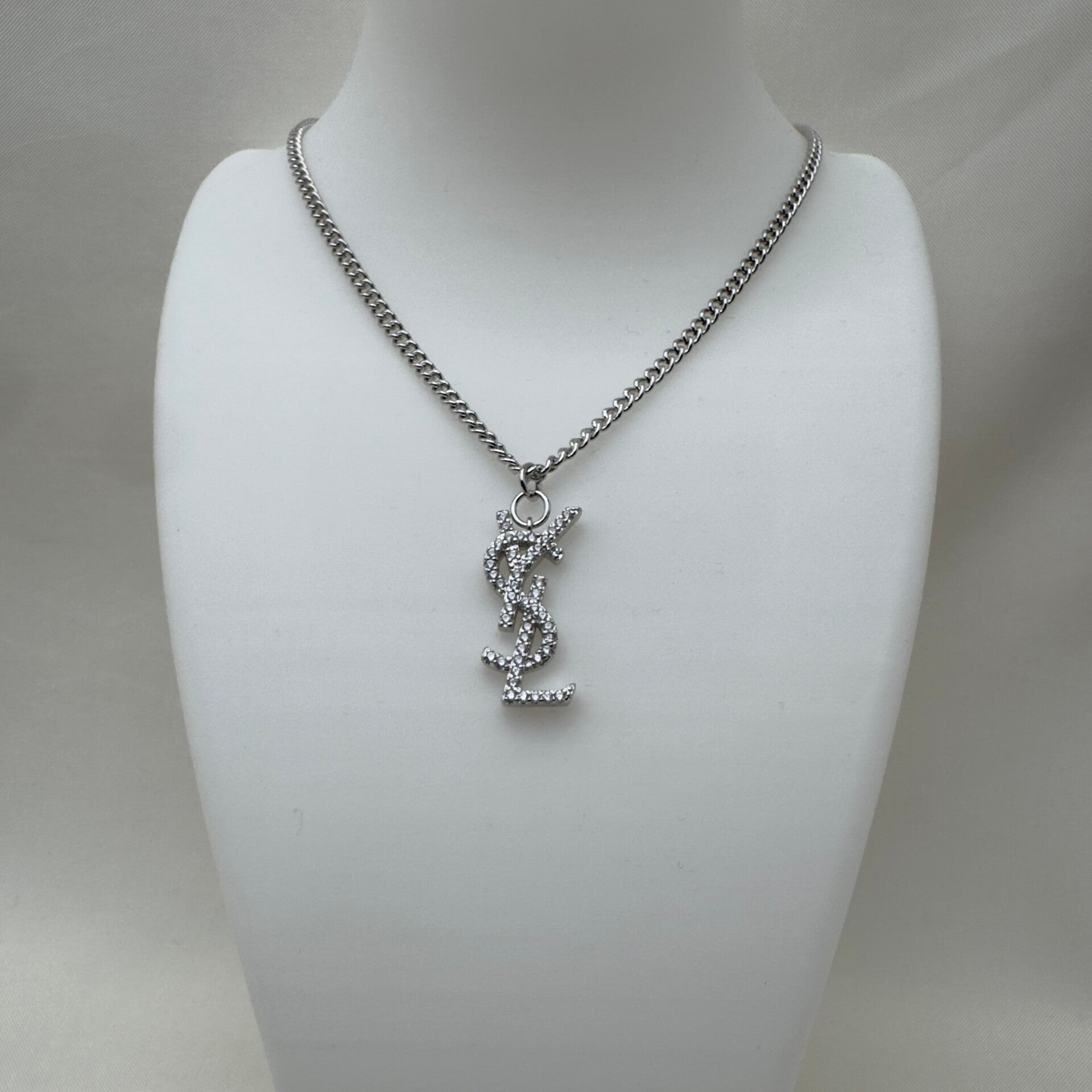 Collana YSL Pavé Argento