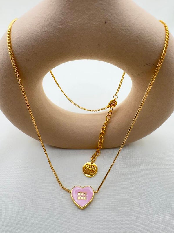 Collana Cuore Rosa MM