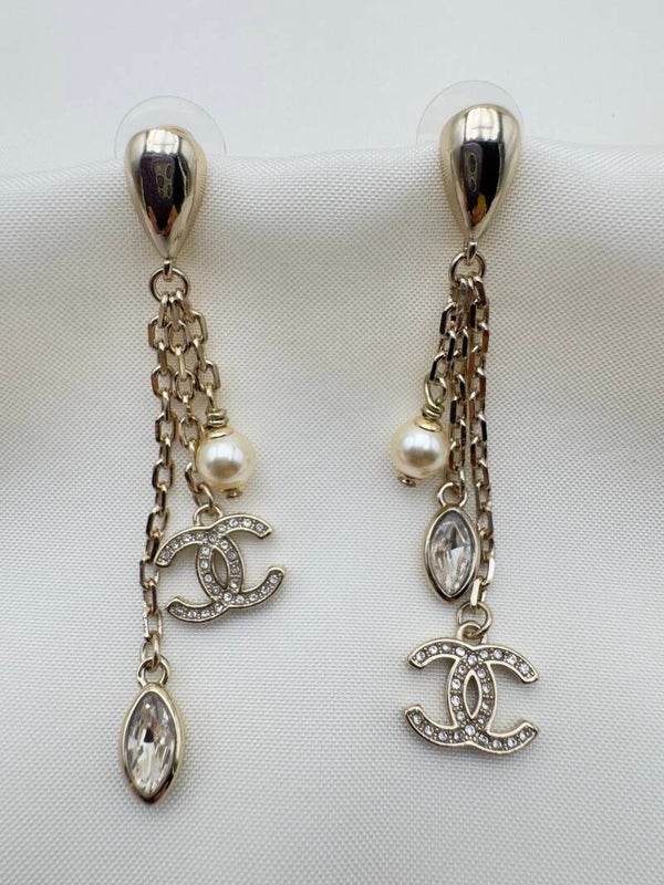 Orecchini Pendenti Perla & Cristalli CC