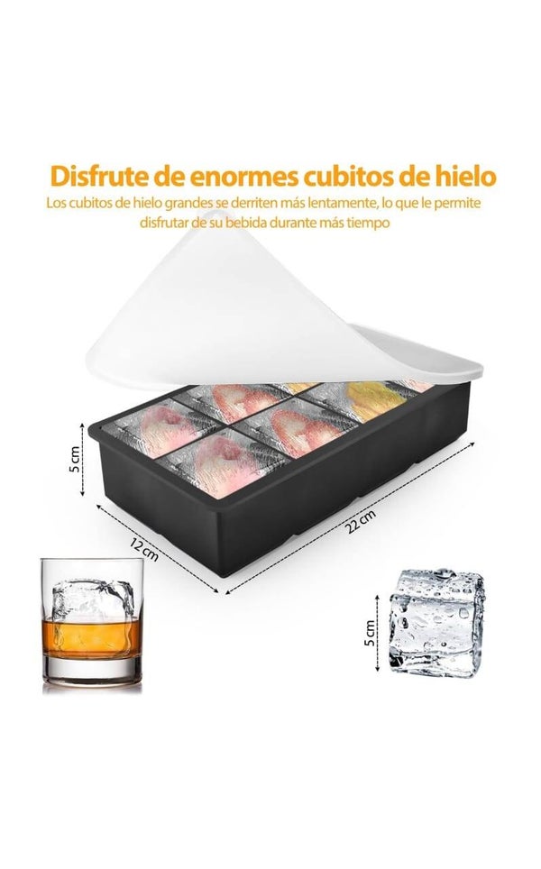 MOLDE PARA HIELO RECTANGULAR DE CUBOS