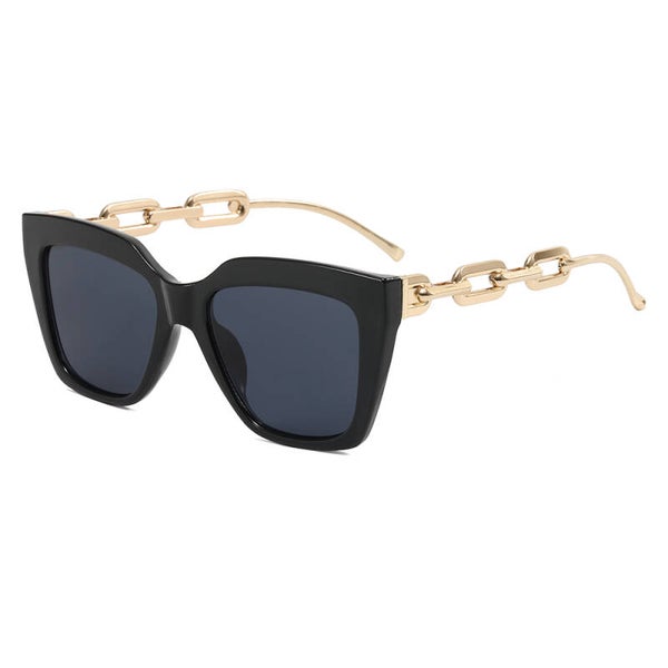 Goldenrand Sonnenbrille schwarz
