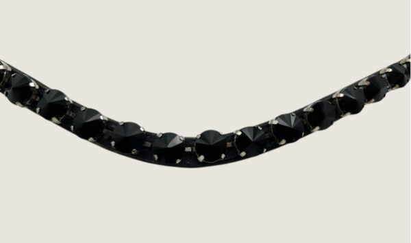 Stirnriemen große Swarovski schwarz