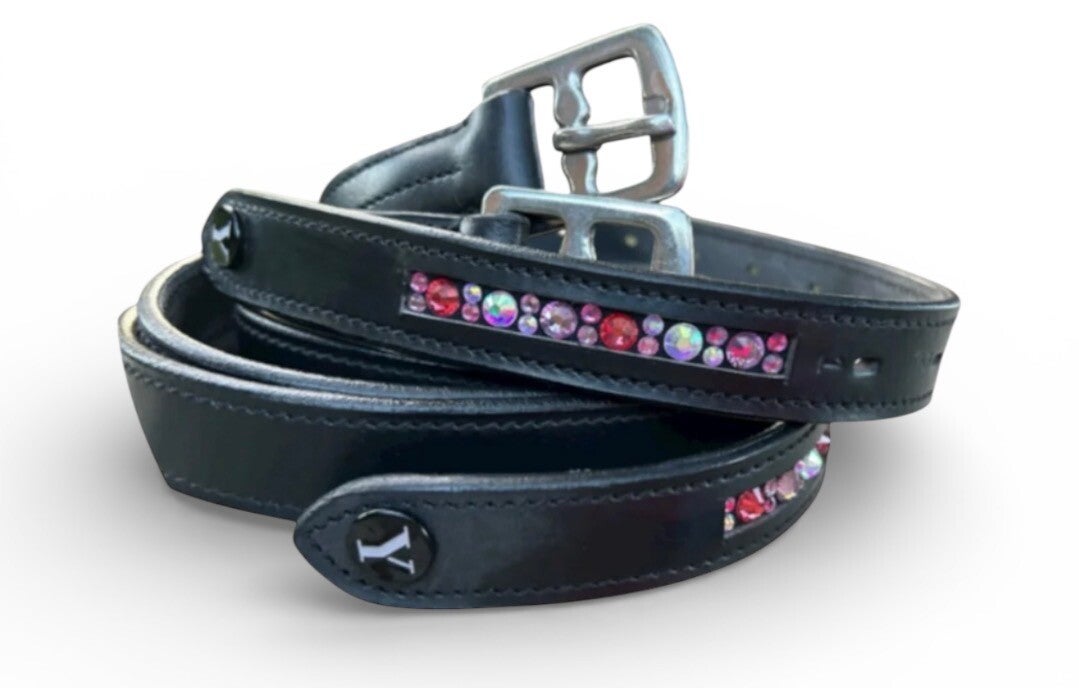 Steigbügelriemen Pinky Flow mit Swarovski