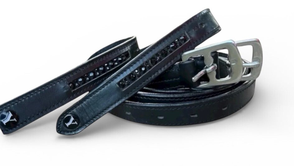 Steigbügelriemen Night Shadow mit Swarovski