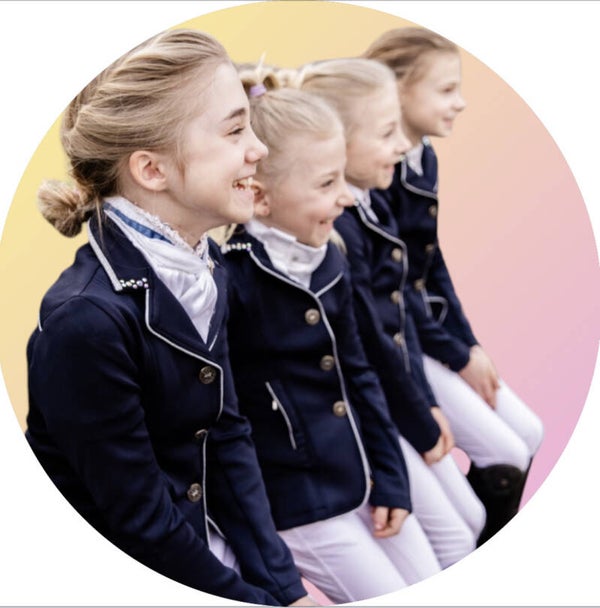 💙🩷 Turnierjackett für Kinder und Damen Navy mit Swarovski