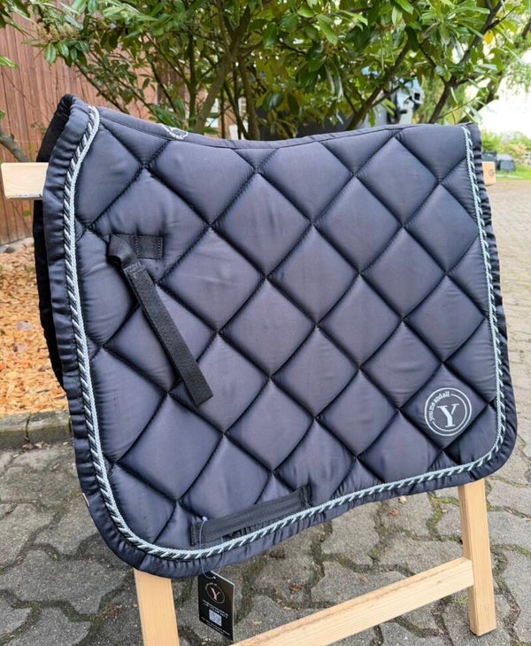 NEU Schabracke Satin schwarz