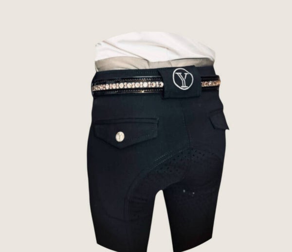 Stilvolle Reithose schwarz für Mädchen und Jungen