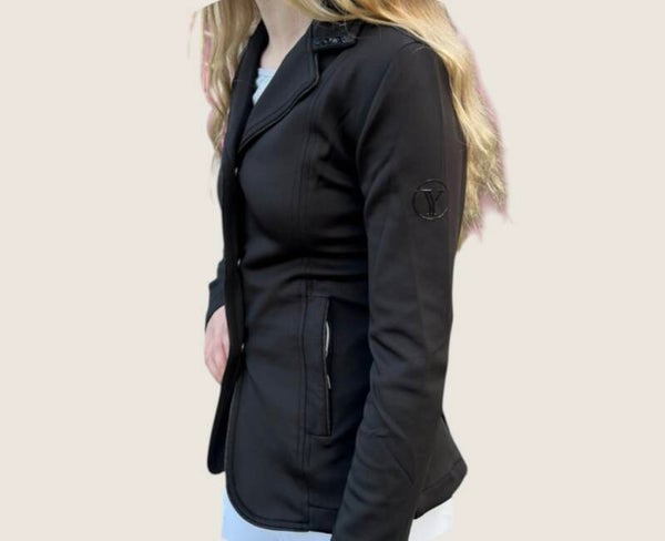 Turnierjacket für Kinder und Damen schwarz mit Swarovski