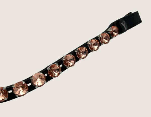 Stirnriemen mit großen Swarovski Roségold