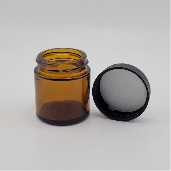 Salbentopf aus Braunglas