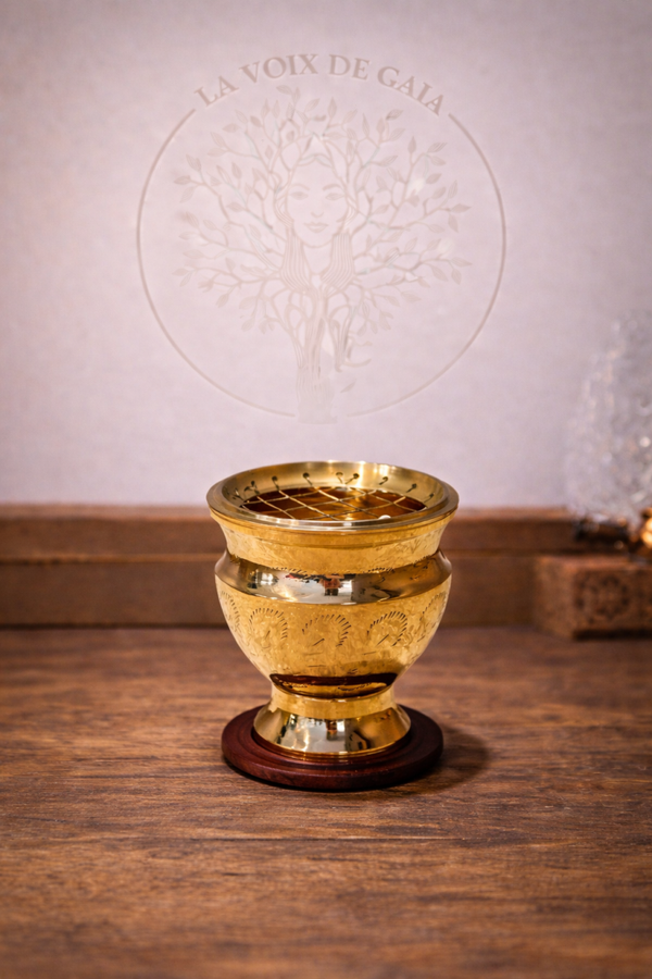 BRÛLE-ENCENS EN LAITON – SUPPORT