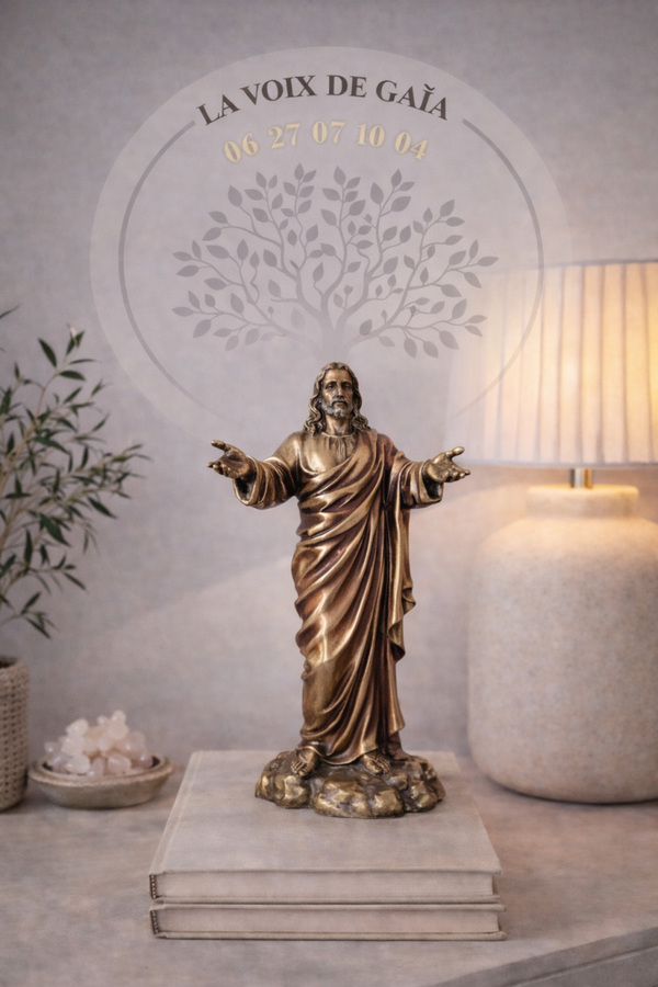 STATUE BRONZE CHRIST MISERICORDIEUX
