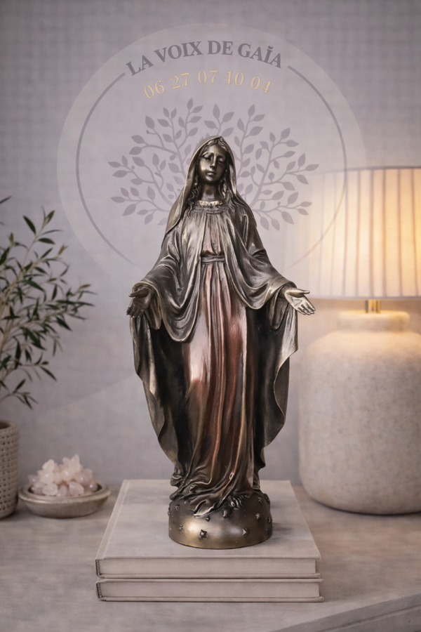 STATUE BRONZE VIERGE Miraculeuse