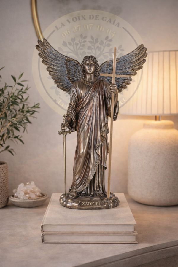 STATUE BRONZE ARCHANGE ZADKIEL