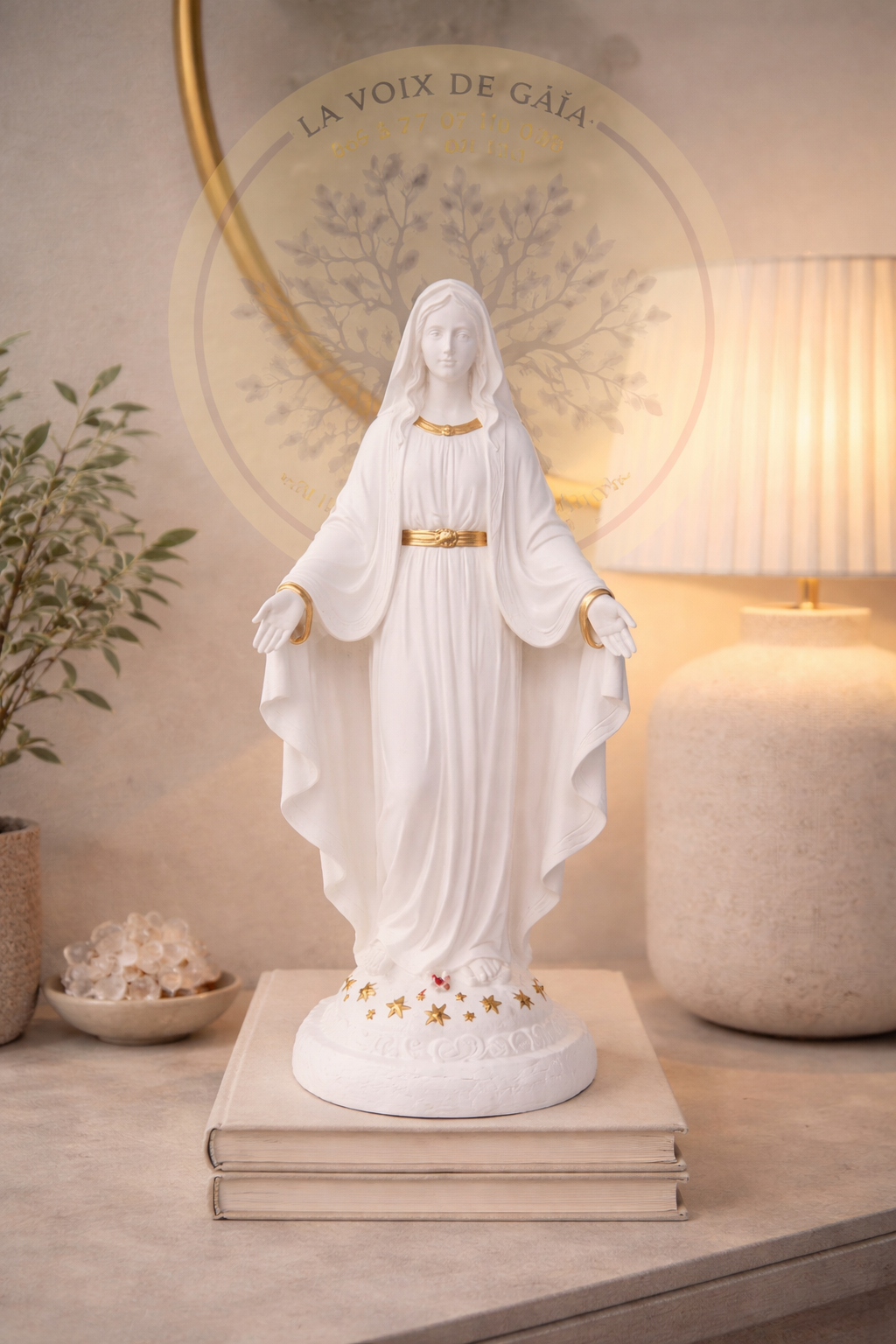 Statue Vierge Marie en Albâtre