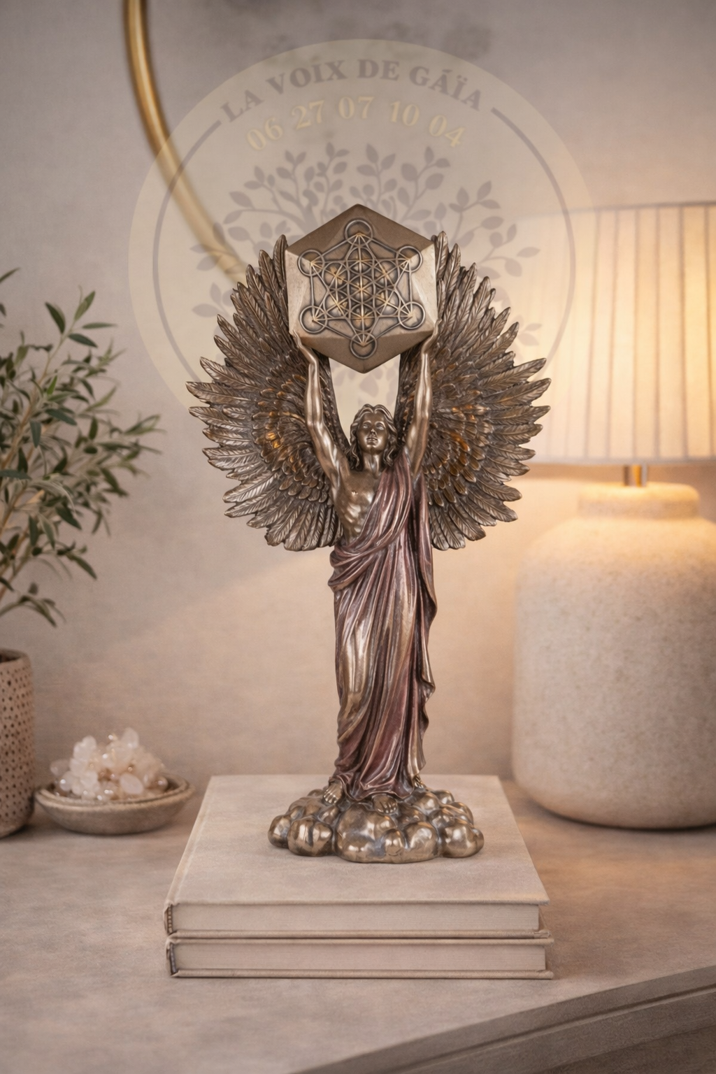 STATUE BRONZE ARCHANGE MÉTATRON