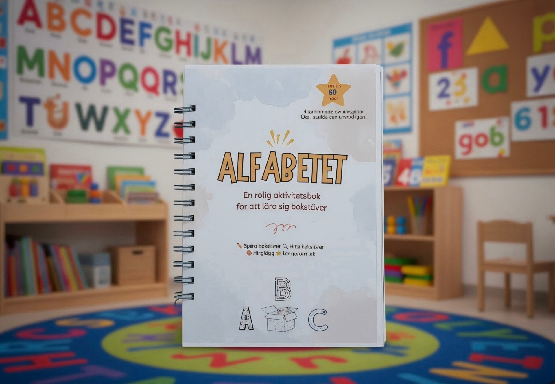 ALFABETET – en rolig aktivitetsbok för att lära sig bokstäver