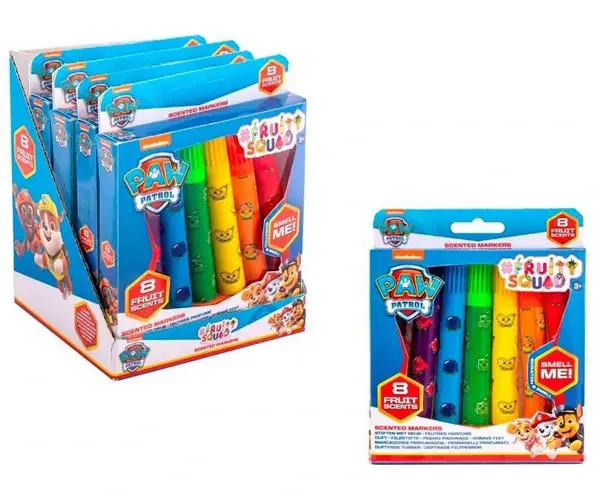 Paw Patrol Tuschpennor med Doft, 8 st.
