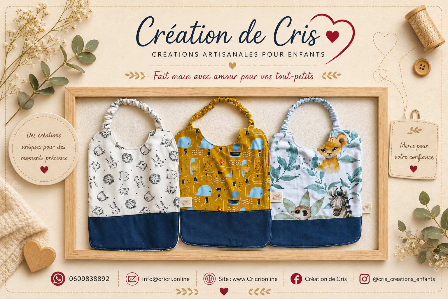 Bavoirs maternelle