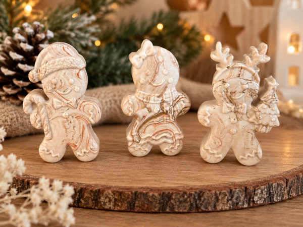 Petits bonshommes de Noël en Jesmonite