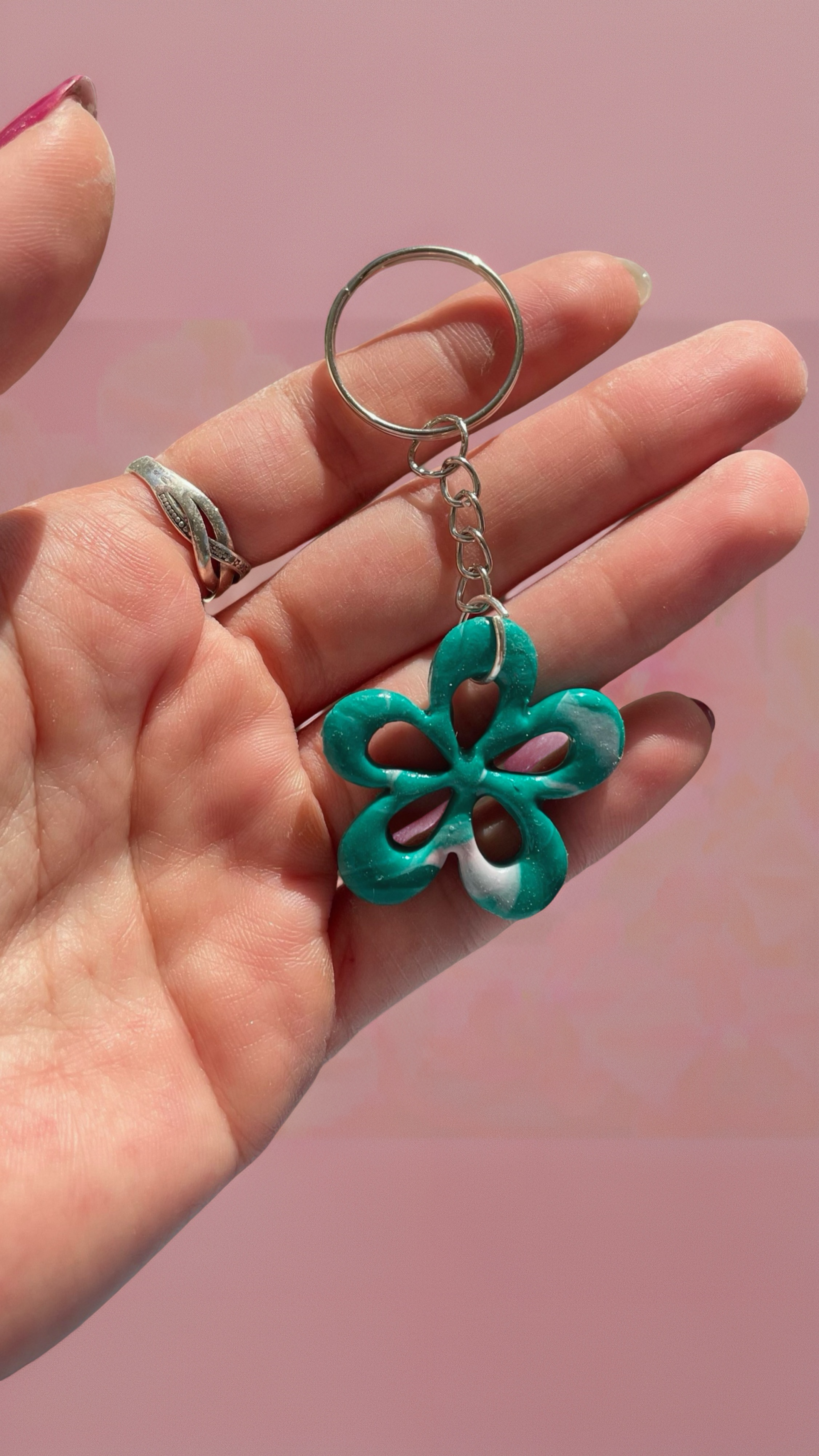 Porte clé fleur