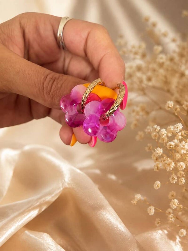 Pampille en résine fleur 5 pétales