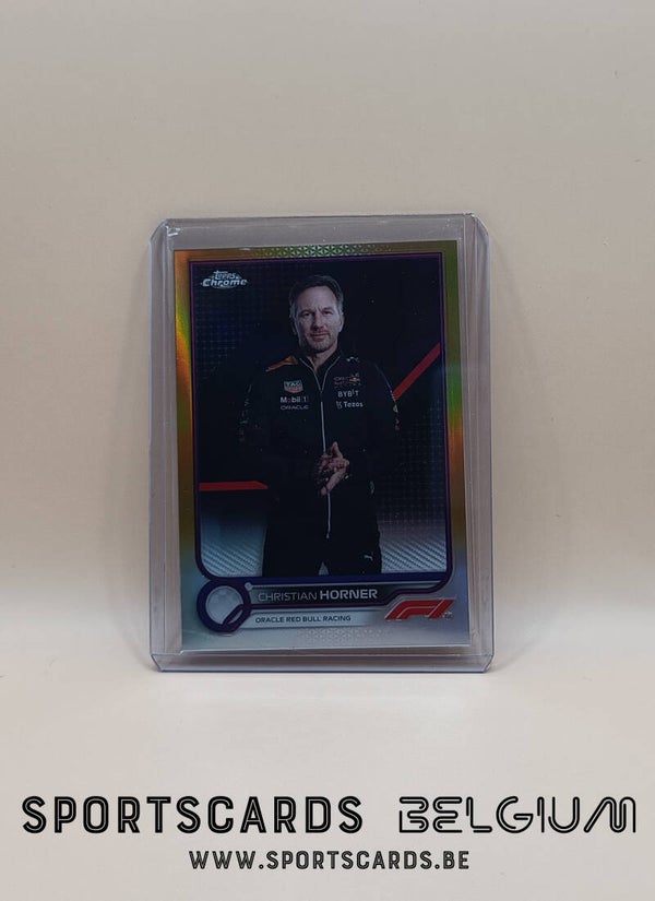 F1 - Topps Chrome 2022 - 100 - Christian Horner Gold Purple Refractor