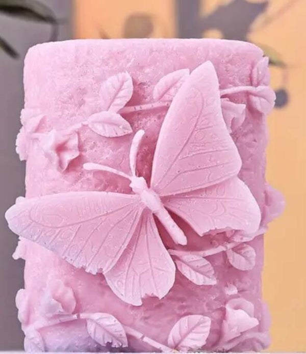 Butterfly Pillar Candle