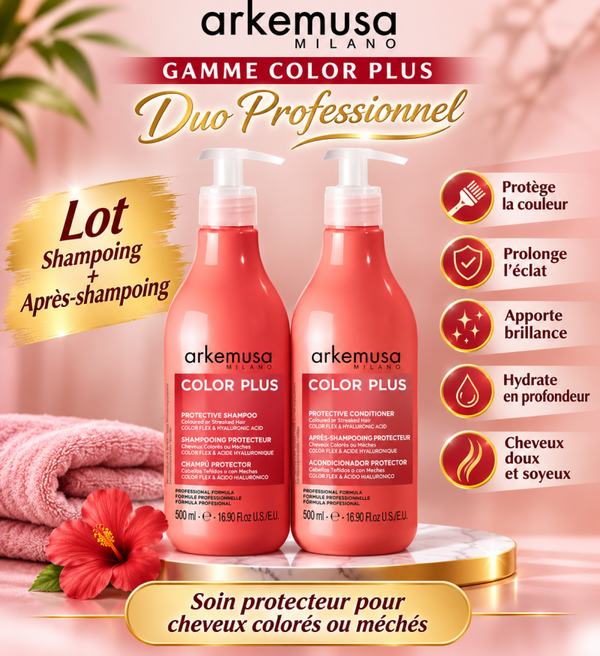 Lot shampoing et après shampoing cheveux colorés Professionnel