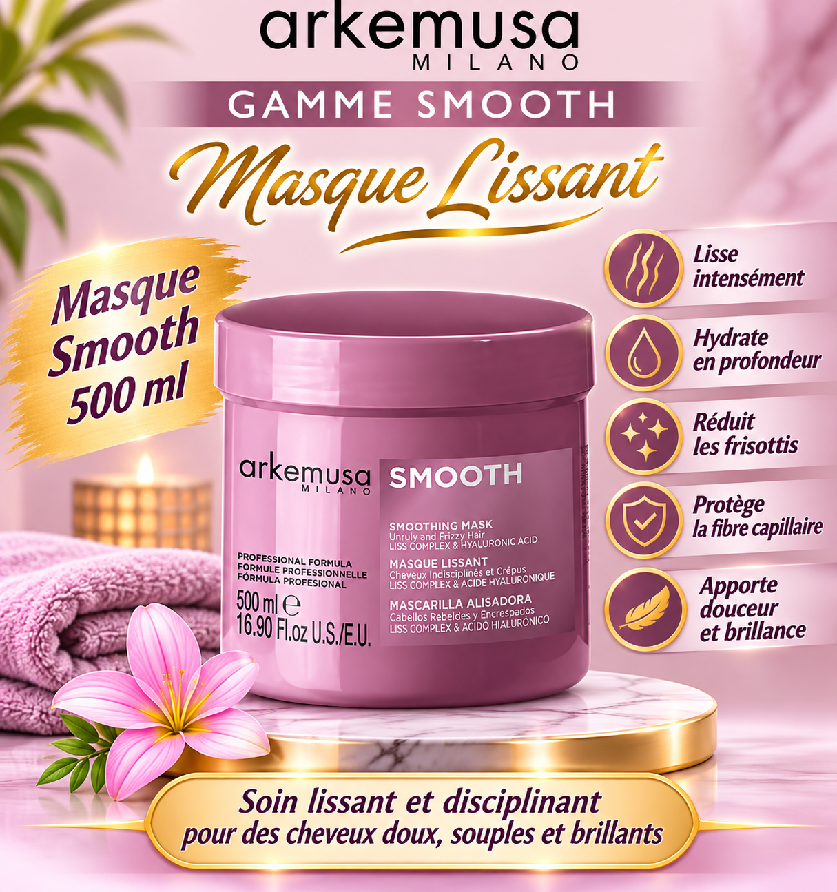 Masque capillaire lissant Professionnel