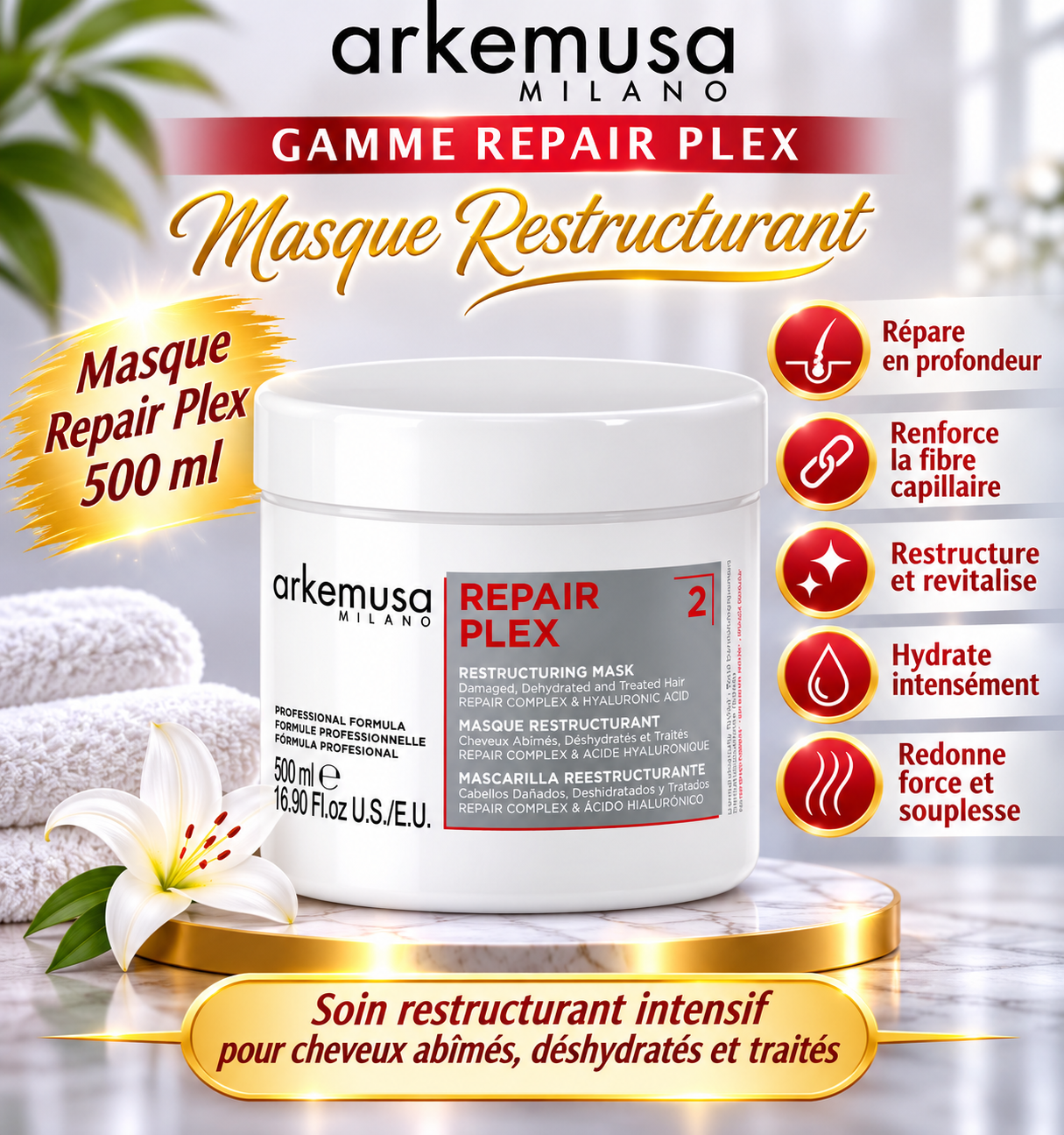 Masque capillaire réparateur Professionnel