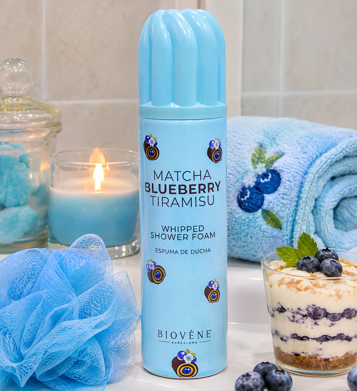 Chantilly de douche Matcha Blueberry Tiramisu