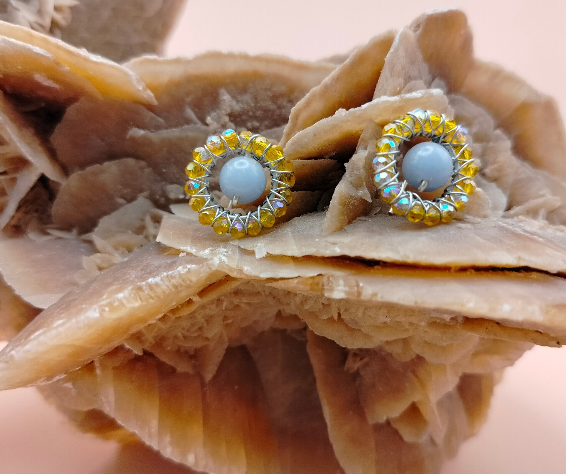 Mandala flower earrings