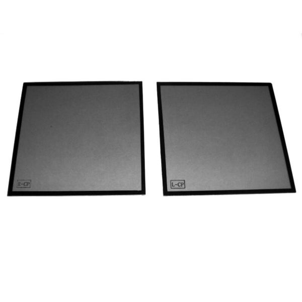 Polarisationsfilter, 2 Stück-Set Glas 200 x 200 x 4 mm, Linear 45°/135°, Typ ST-38-GV