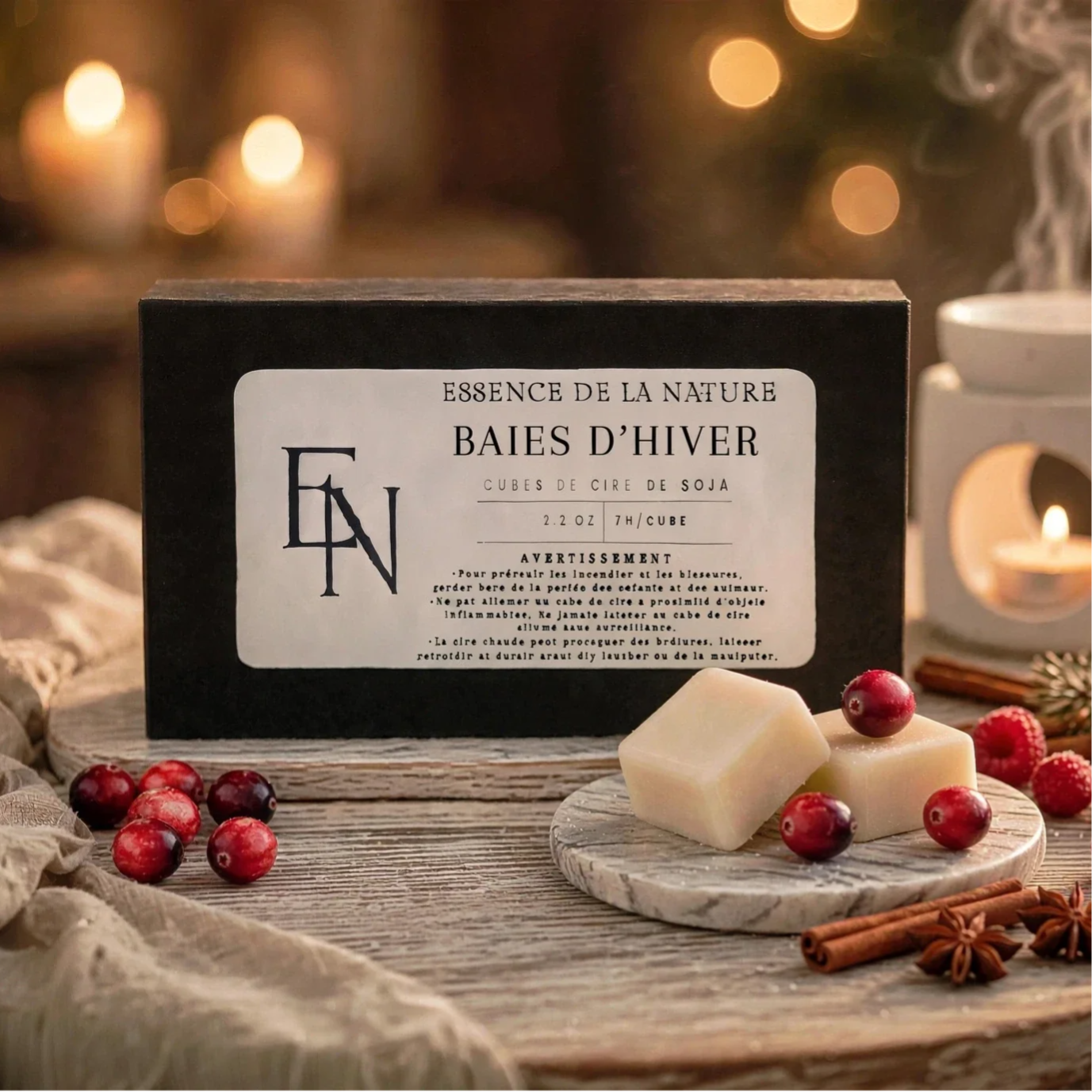 Cubes de cire de soja - Baies d'Hiver