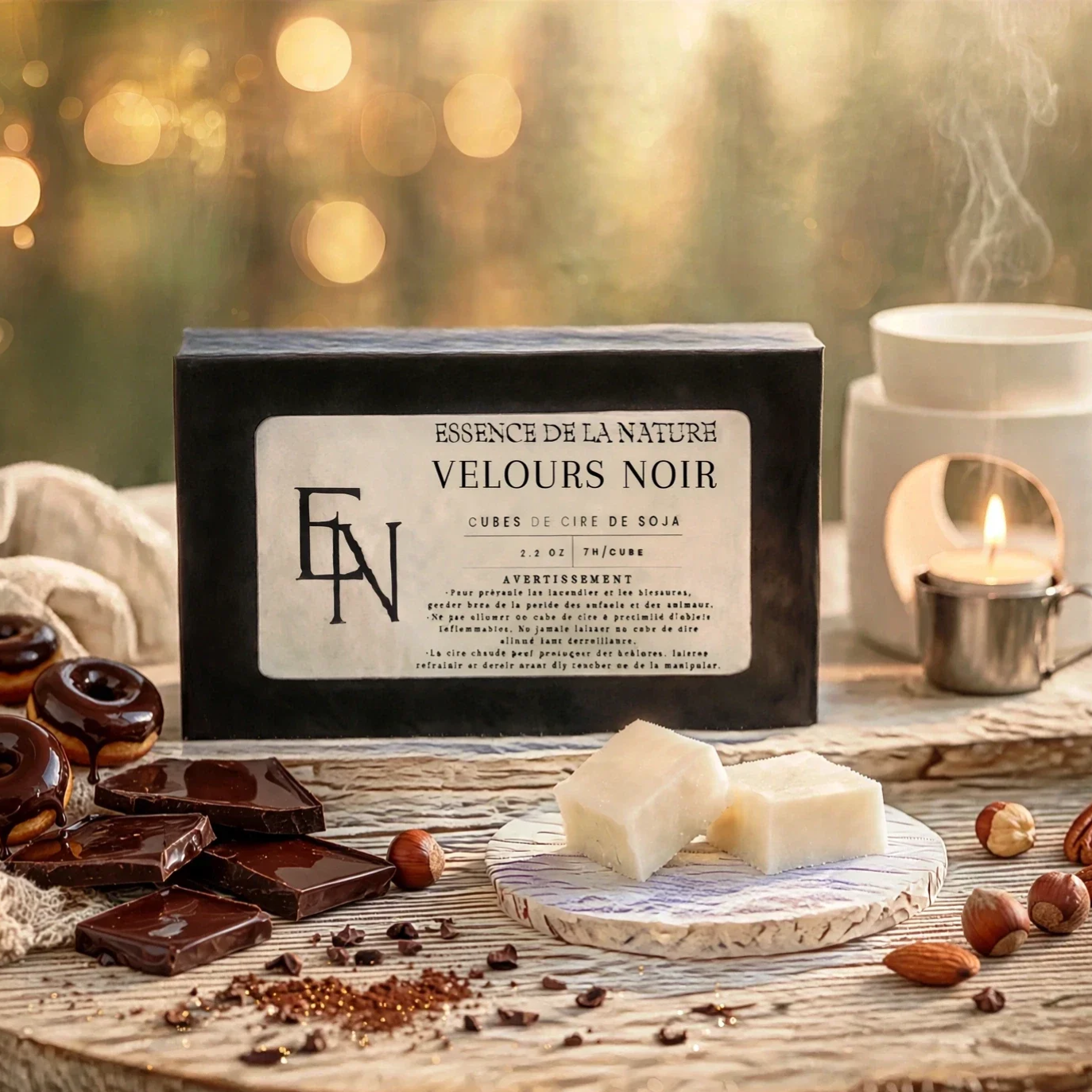 Cubes de cire de soja - Velours Noir
