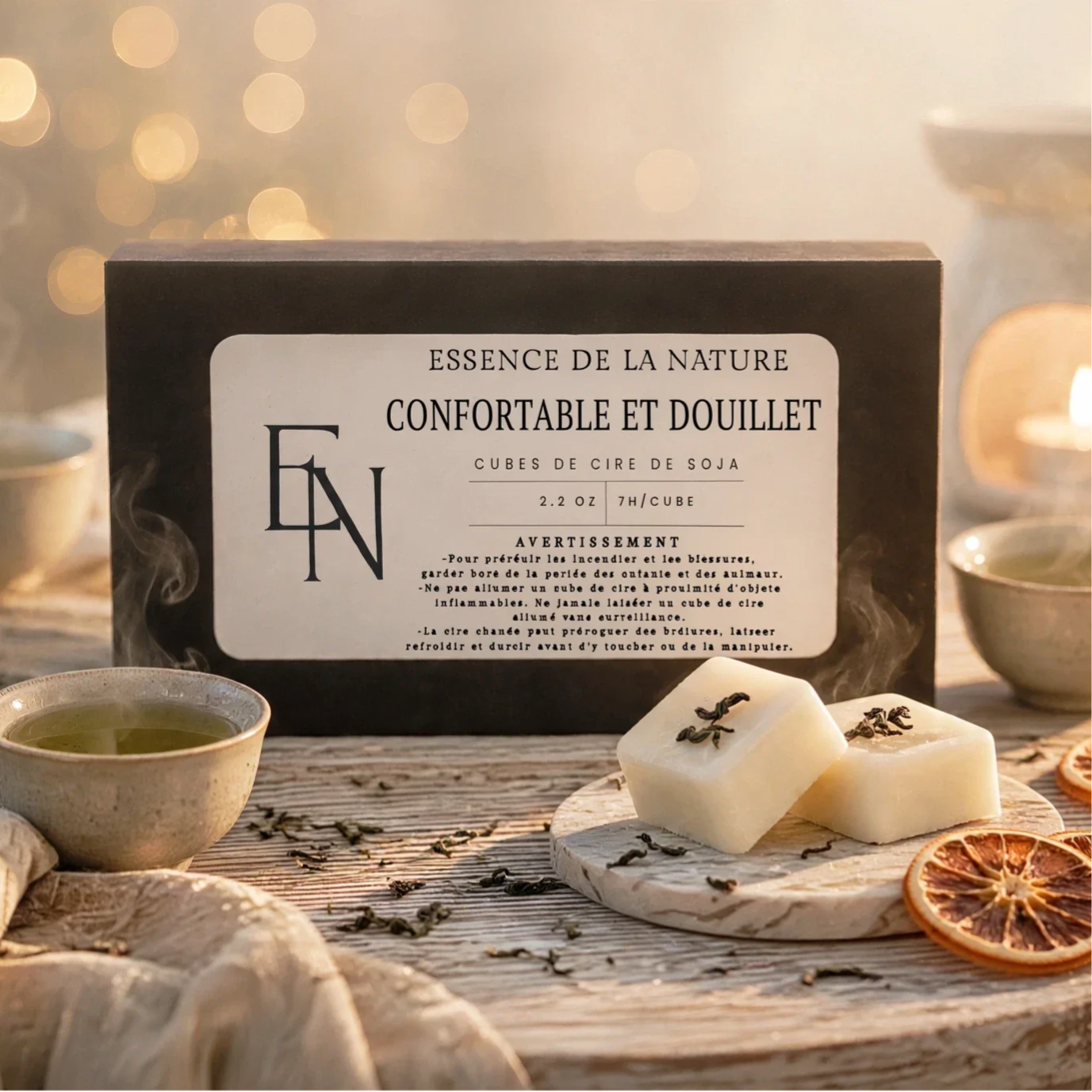 Cubes de cire de soja - Confortable & Douillet