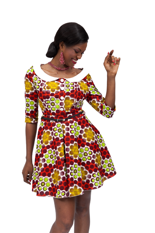 Vibrant Ankara Bliss Dress