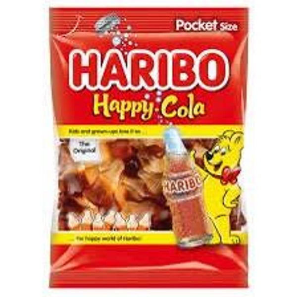 HARIBO Happy Cola – Gummy Candy (Pocket Size)
