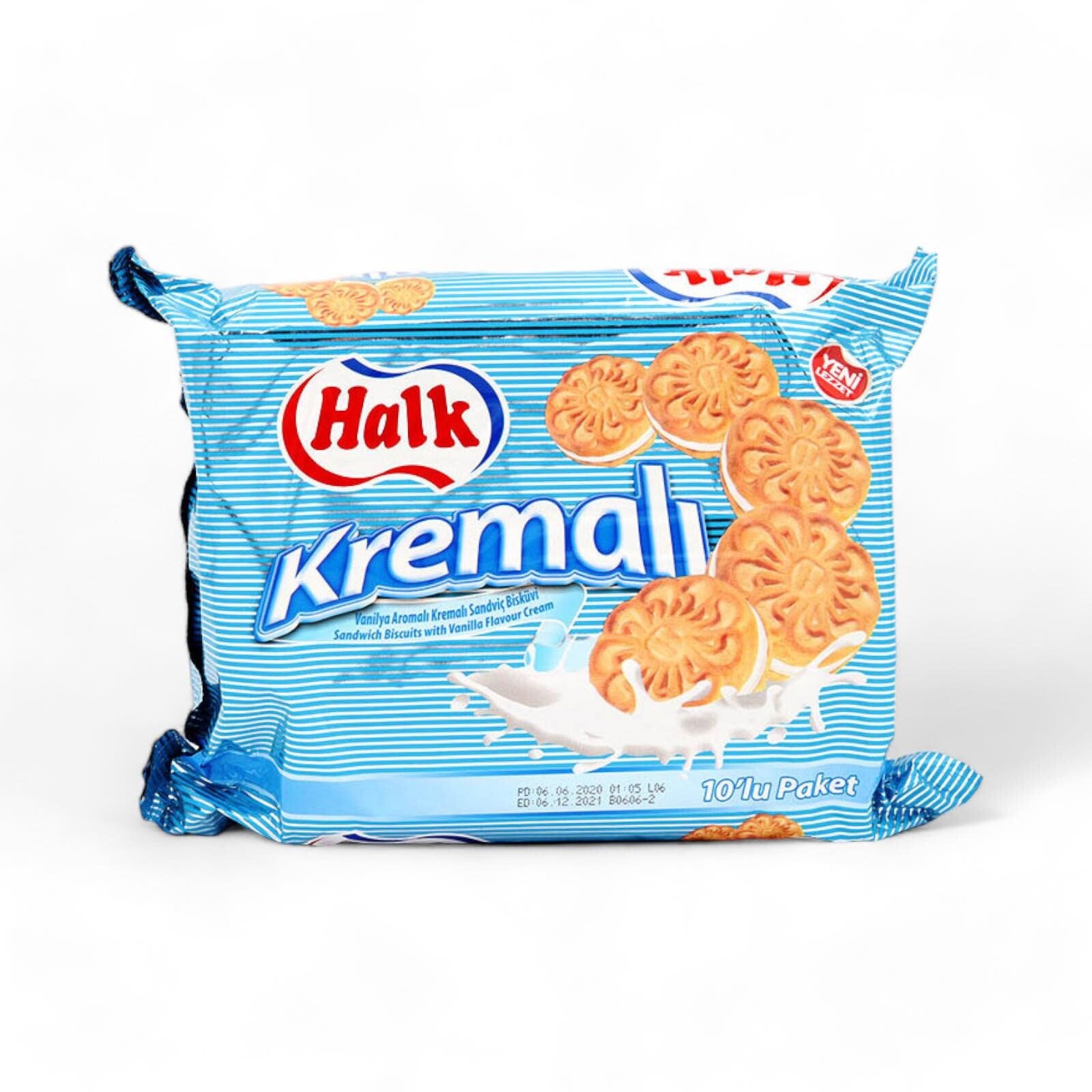Halk Kremalı – Sandwich Biscuits with Vanilla Cream
