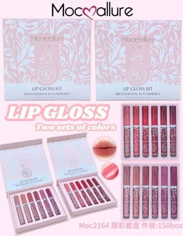 szminki Mocallure Lip Gloss Kit – Zestaw błyszczyków do ust (2 zestawy kolorów)