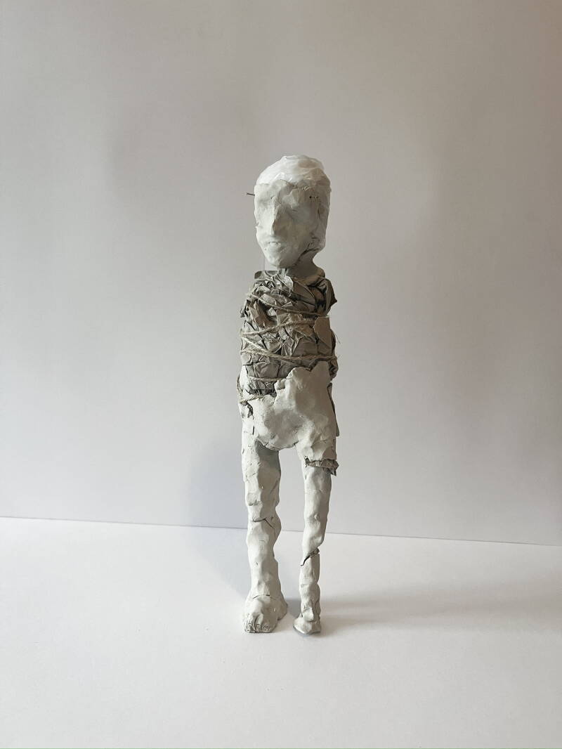 klei, karton, staal, touw, plastic - 30 cm