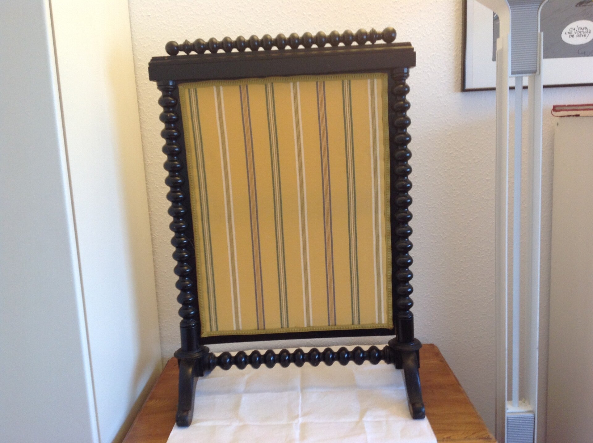 Ecran de cheminée Napoléon III noir