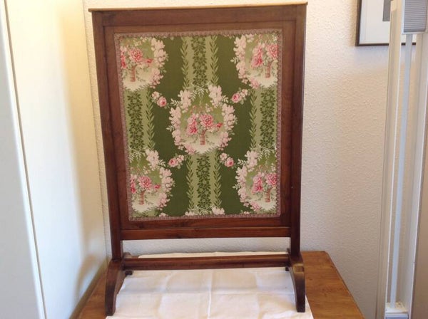 Ecran de cheminée Empire en acajou