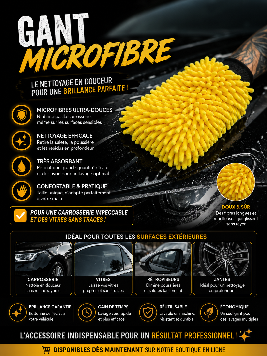 Gant microfibre