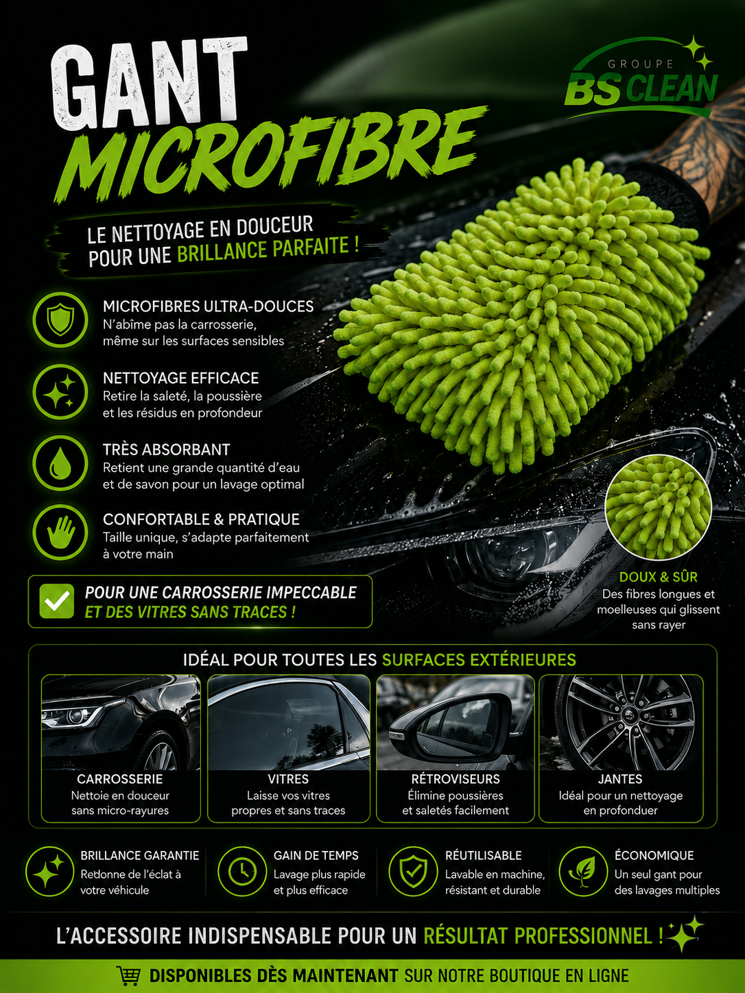 Gant microfibre